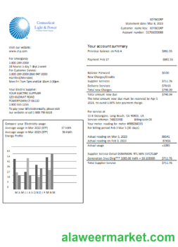 Connecticut Light & Power electricity utility business bill,  SCR